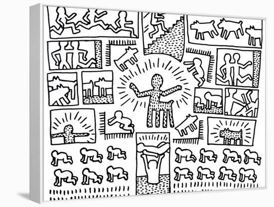 The Blueprint Drawings, 1990-Keith Haring-Framed Premier Image Canvas