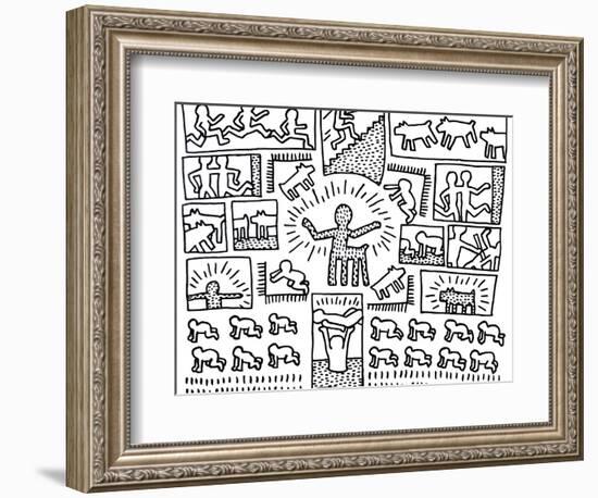 The Blueprint Drawings, 1990-Keith Haring-Framed Giclee Print