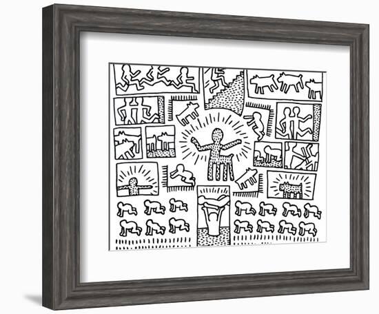 The Blueprint Drawings, 1990-Keith Haring-Framed Giclee Print