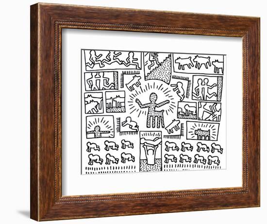 The Blueprint Drawings, 1990-Keith Haring-Framed Giclee Print