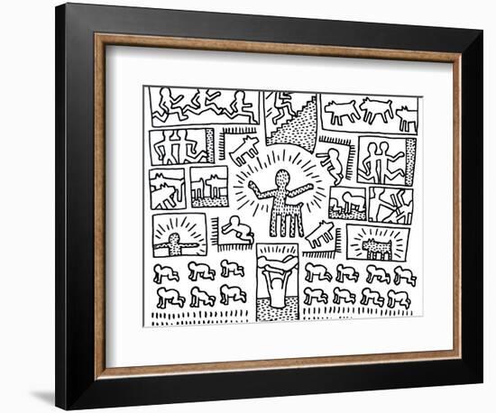 The Blueprint Drawings, 1990-Keith Haring-Framed Giclee Print