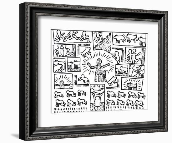 The Blueprint Drawings, 1990-Keith Haring-Framed Giclee Print