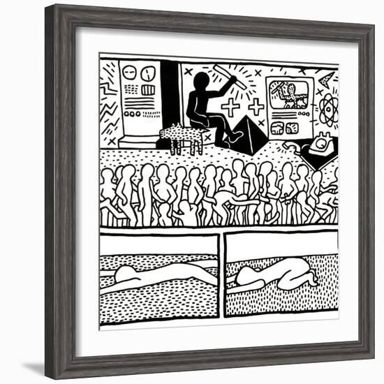 The Blueprint Drawings, 1990-Keith Haring-Framed Giclee Print