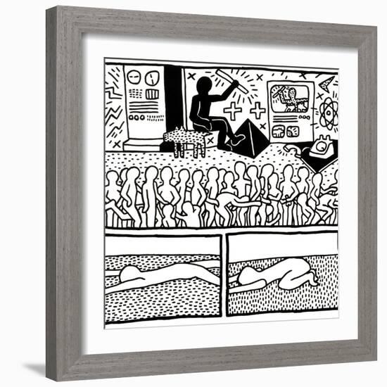 The Blueprint Drawings, 1990-Keith Haring-Framed Giclee Print