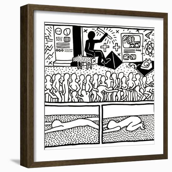 The Blueprint Drawings, 1990-Keith Haring-Framed Giclee Print