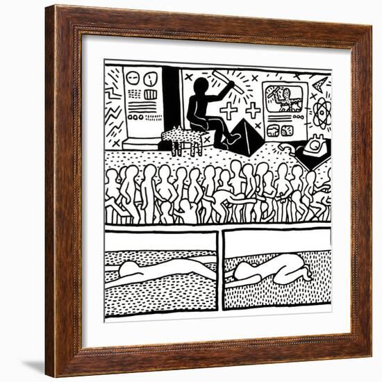 The Blueprint Drawings, 1990-Keith Haring-Framed Giclee Print