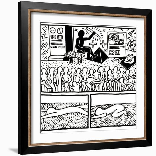 The Blueprint Drawings, 1990-Keith Haring-Framed Giclee Print