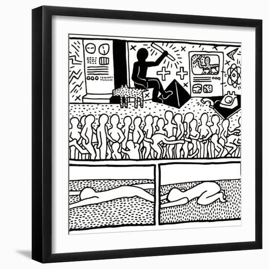 The Blueprint Drawings, 1990-Keith Haring-Framed Giclee Print