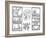 The Blueprint Drawings, 1990-Keith Haring-Framed Giclee Print