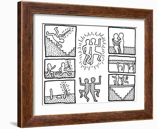 The Blueprint Drawings, 1990-Keith Haring-Framed Giclee Print