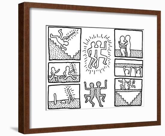 The Blueprint Drawings, 1990-Keith Haring-Framed Giclee Print