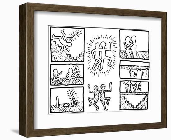 The Blueprint Drawings, 1990-Keith Haring-Framed Giclee Print