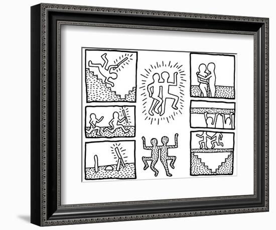 The Blueprint Drawings, 1990-Keith Haring-Framed Giclee Print