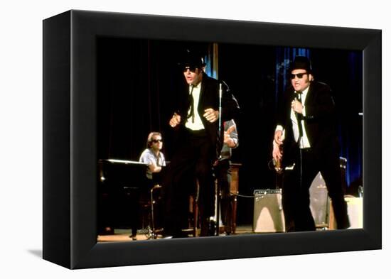 THE BLUES BROTHERS, 1980 directed by JOHN LANDIS Dan Aykroyd and John Belushi (photo)-null-Framed Stretched Canvas