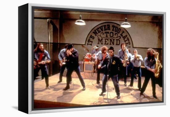 THE BLUES BROTHERS, 1980 directed by JOHN LANDIS Dan Aykroyd and John Belushi (photo)-null-Framed Stretched Canvas