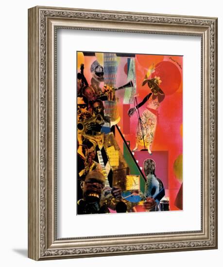 The Blues-Romare Bearden-Framed Art Print