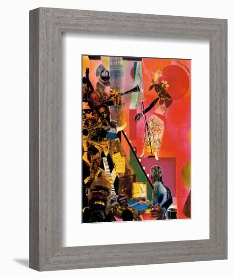 The Blues-Romare Bearden-Framed Art Print