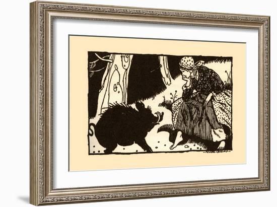 The Boar And The Gypsy-Frank Dobias-Framed Art Print