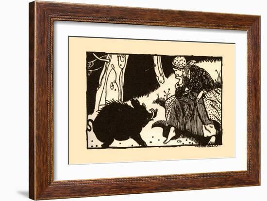 The Boar And The Gypsy-Frank Dobias-Framed Art Print