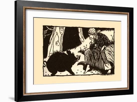 The Boar And The Gypsy-Frank Dobias-Framed Art Print