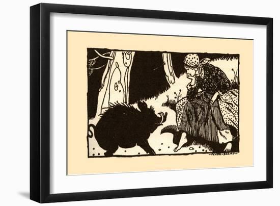 The Boar And The Gypsy-Frank Dobias-Framed Art Print