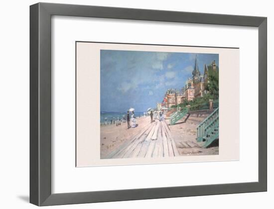 The Boardwalk at Trouville-Claude Monet-Framed Art Print
