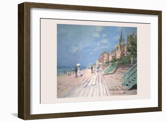 The Boardwalk at Trouville-Claude Monet-Framed Art Print