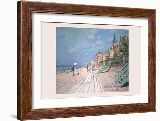 The Boardwalk at Trouville-Claude Monet-Framed Art Print