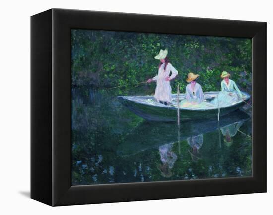 The Boat at Giverny (En Norvégienn)-Claude Monet-Framed Premier Image Canvas