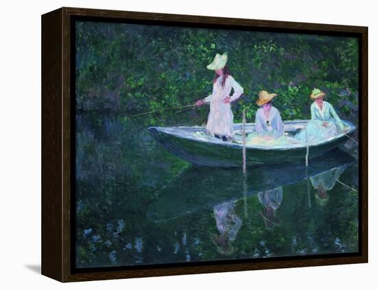 The Boat at Giverny (En Norvégienn)-Claude Monet-Framed Premier Image Canvas