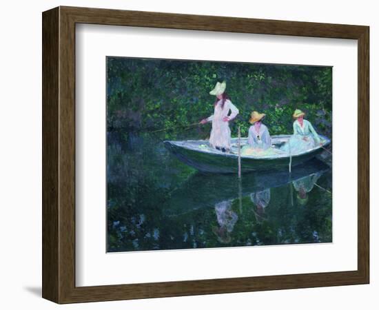 The Boat at Giverny (En Norvégienn)-Claude Monet-Framed Giclee Print