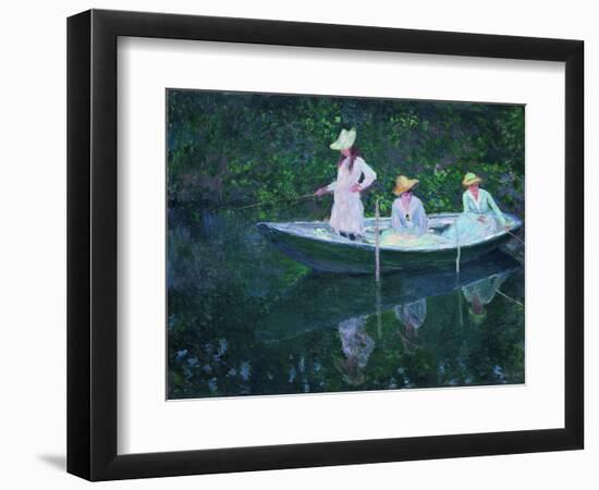 The Boat at Giverny (En Norvégienn)-Claude Monet-Framed Giclee Print