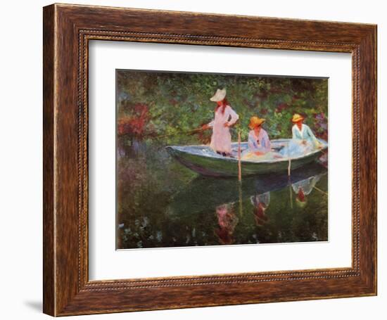 The Boat at Giverny-Claude Monet-Framed Giclee Print