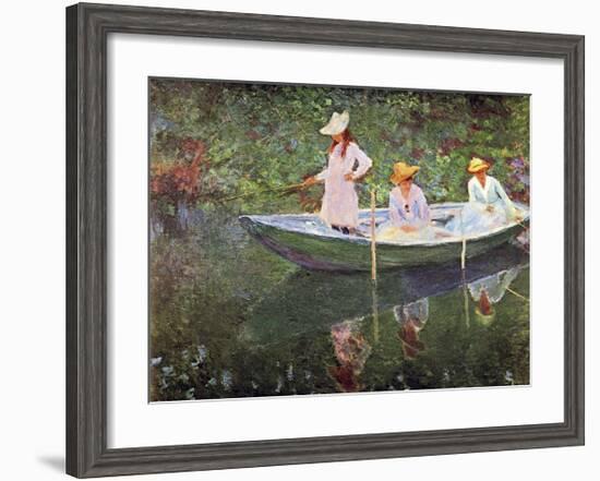 The Boat at Giverny-Claude Monet-Framed Giclee Print