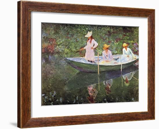 The Boat at Giverny-Claude Monet-Framed Giclee Print