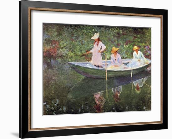 The Boat at Giverny-Claude Monet-Framed Giclee Print