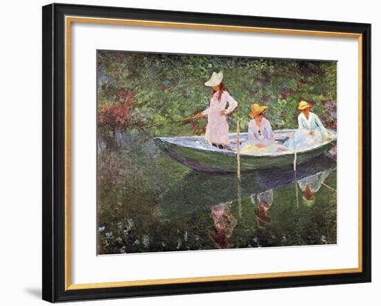 The Boat at Giverny-Claude Monet-Framed Giclee Print