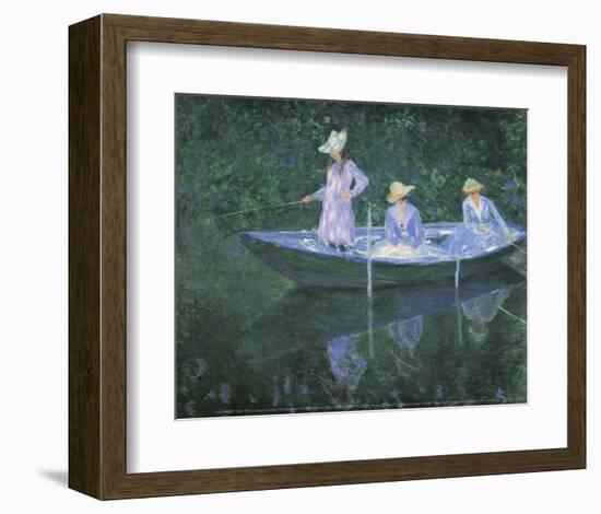 The Boat at Giverny-Claude Monet-Framed Art Print