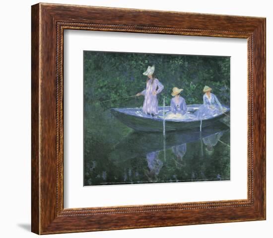 The Boat at Giverny-Claude Monet-Framed Art Print