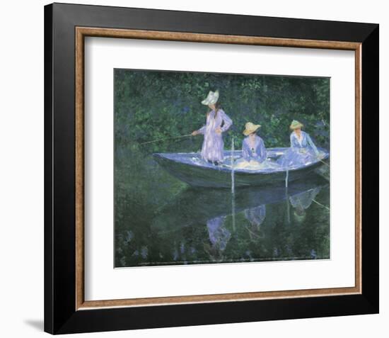 The Boat at Giverny-Claude Monet-Framed Art Print
