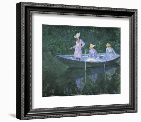 The Boat at Giverny-Claude Monet-Framed Art Print