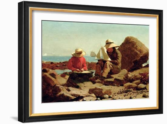 The Boat Builders, 1873-Winslow Homer-Framed Giclee Print