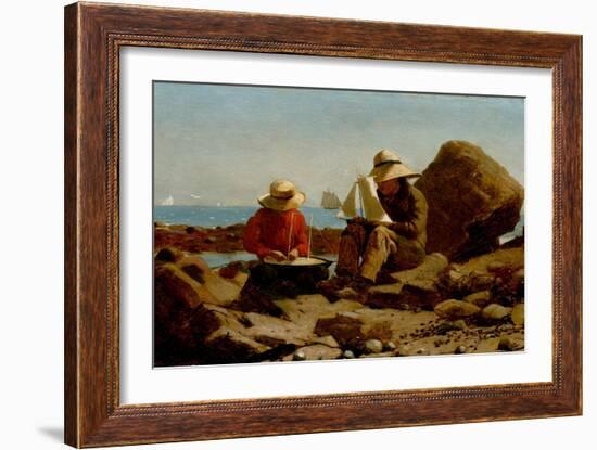 The Boat Builders, 1873-Winslow Homer-Framed Giclee Print