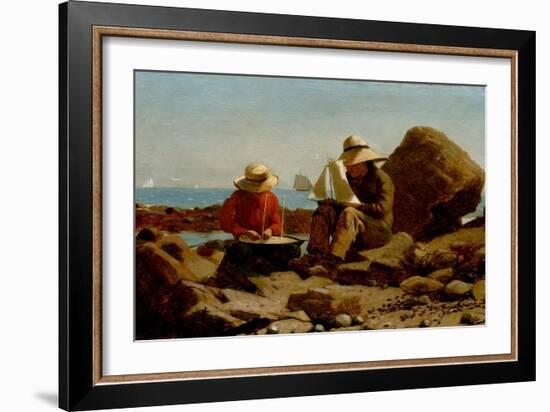 The Boat Builders, 1873-Winslow Homer-Framed Giclee Print