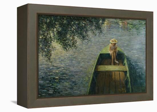 The Boat on the Marne; En Barque Sur La Marne-Henri Lebasque-Framed Premier Image Canvas