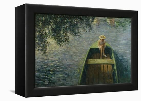 The Boat on the Marne; En Barque Sur La Marne-Henri Lebasque-Framed Premier Image Canvas