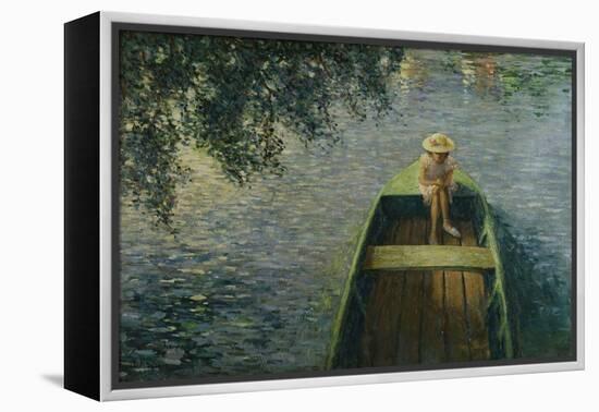 The Boat on the Marne; En Barque Sur La Marne-Henri Lebasque-Framed Premier Image Canvas