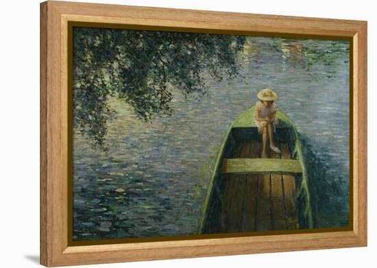 The Boat on the Marne; En Barque Sur La Marne-Henri Lebasque-Framed Premier Image Canvas