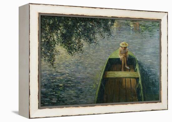 The Boat on the Marne; En Barque Sur La Marne-Henri Lebasque-Framed Premier Image Canvas