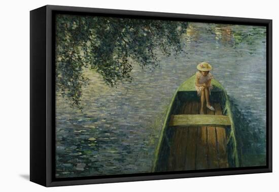 The Boat on the Marne; En Barque Sur La Marne-Henri Lebasque-Framed Premier Image Canvas